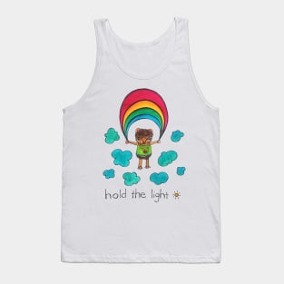 Hold the Light: Cute Hedgehog Watercolor Illustration Tank Top